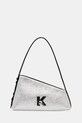 Karl Lagerfeld Jeans poșetă nu incape in A4 argintiu A4W30155