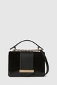 Кожена чанта Karl Lagerfeld велур черен A4W30278