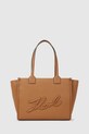 Τσάντα Karl Lagerfeld απλικέ καφέ A4W30258