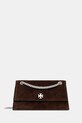 Шкіряна сумочка Tory Burch Kira Turnlock Suede замша коричневий 169176.200