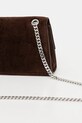 Аксесуари Шкіряна сумочка Tory Burch Kira Turnlock Suede 169176.200 коричневий
