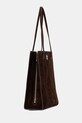 Tory Burch torebka zamszowa Kira Turnlock Suede 169180.200 brązowy AW25