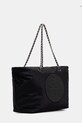 Tory Burch torebka Ella Chain Zip Tote 171639.001 czarny AW25