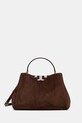 Tory Burch torebka zamszowa Eleanor Suede nie mieści A4 brązowy 174278.203