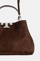 Akcesoria Tory Burch torebka zamszowa Eleanor Suede 174278.203 brązowy