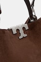 Tory Burch torebka zamszowa Eleanor Suede brązowy 174278.203