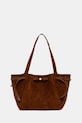 Tory Burch torebka zamszowa Romy Suede Tote skóra zamszowa brązowy 178158.200