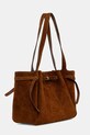 Τσάντα σουέτ Tory Burch Romy Suede Tote 178158.200 καφέ AW25