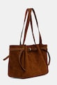 Tory Burch torebka zamszowa Romy Suede Tote 178158.200 brązowy AW25