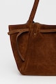 Akcesoria Tory Burch torebka zamszowa Romy Suede Tote 178158.200 brązowy