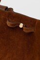 Τσάντα σουέτ Tory Burch Romy Suede Tote καφέ 178158.200