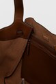Τσάντα σουέτ Tory Burch Romy Suede Tote 178158.200 καφέ