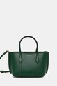 Usnjena torbica Tory Burch Perry Mini Tote Ne ustreza A4 zelena 177399.300