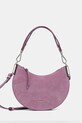 Coccinelle torebka zamszowa nie mieści A4 fioletowy E1.QKG.13.03.01