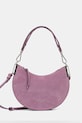Coccinelle torebka zamszowa nie mieści A4 fioletowy E1.QKG.13.03.01
