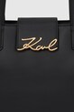 Doplnky Kožená kabelka Karl Lagerfeld A4W30066 čierna
