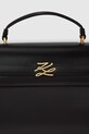 Karl Lagerfeld poșetă de piele A4W30099 negru AW25