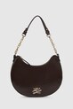 Karl Lagerfeld poșetă de piele nu incape in A4 burgundia A4W30104