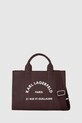 Τσάντα Karl Lagerfeld απομίμηση λείου δέρματος μπορντό A4W30264