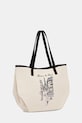 Karl Lagerfeld geantă de bumbac A4W50057 bej AW25