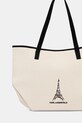 Αξεσουάρ Βαμβακερή τσάντα Karl Lagerfeld A4W50057 μπεζ