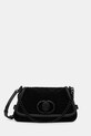Кожена чанта Kurt Geiger London CHELSEA велур черен 4984100129