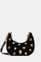 Kožená kabelka Kurt Geiger London KENSINGTON nášivka černá 5014200289