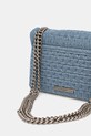 Akcesoria Kurt Geiger London torebka welurowa VELVET MINI KENSINGTON 5018382789 niebieski