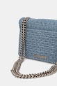 Akcesoria Kurt Geiger London torebka welurowa VELVET MINI KENSINGTON 5018382789 niebieski