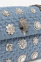 Kurt Geiger London torebka welurowa VELVET MINI KENSINGTON niebieski 5018382789