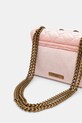Akcesoria Kurt Geiger London torebka welurowa VELVET MINI KENSINGTON 5018753789 różowy