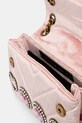 Kurt Geiger London torebka welurowa VELVET MINI KENSINGTON 5018753789 różowy