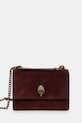 Kurt Geiger London torebka zamszowa SHOREDITCH skóra licowa bordowy 9540454209