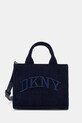 Dkny torebka sztruksowa HADLEE tekstylny granatowy R53ADM56