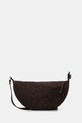 AllSaints torebka zamszowa HALFMOON nie mieści A4 brązowy W357XD