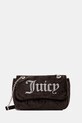 Juicy Couture torebka welurowa Kimberly tekstylny brązowy BEJQL8762WPO.JB7
