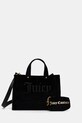 Juicy Couture torebka Iris Velvet tekstylny czarny BIJIR8941WC9