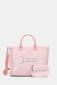 Τσάντα Juicy Couture Iris Velvet υφασμάτινο ροζ BIJIR8944WZC