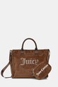 Juicy Couture torebka Iris Velvet nie mieści A4 brązowy BIJIR8944WZC