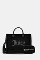 Juicy Couture poșetă Iris Velvet uni negru BIJIR8944WZC