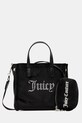 Juicy Couture torebka Iris Velvet tekstylny czarny BIJIR8945WZC