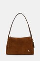 Coach torebka zamszowa Lola nie mieści A4 brązowy CDD06