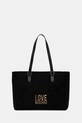 Love Moschino torebka mieści A4 czarny JC4123PP0NKB100A