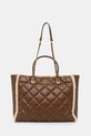 Τσάντα Twinset απλικέ καφέ 252TD8112