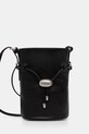 Trussardi torebka skórzana skóra licowa czarny Z600E005977N