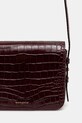 Akcesoria Maison Kitsuné torebka skórzana Edie NW05170LR0045 bordowy
