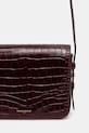 Accessories Maison Kitsuné leather handbag Edie NW05170LR0045 maroon