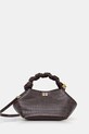 GANNI torebka Bou Bag Small Croco gładkie brązowy A7165