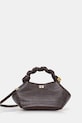 Torba GANNI Bou Bag Small Croco bez uzorka smeđa A7165