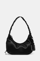 Torba GANNI Hobo Medium Laces imitacija zrnate kože crna A7295